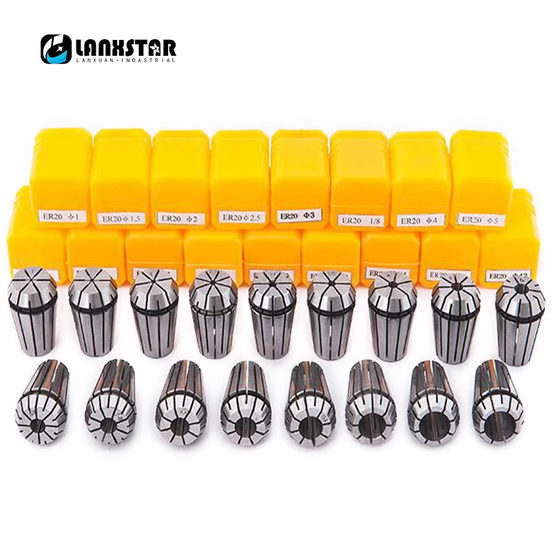 

New ER20 Collet Set 13PC ER Series Chuck from 1mm to 13mm Range Beating 0.1mm Precision for CNC Milling Lathe and Spindle Motor