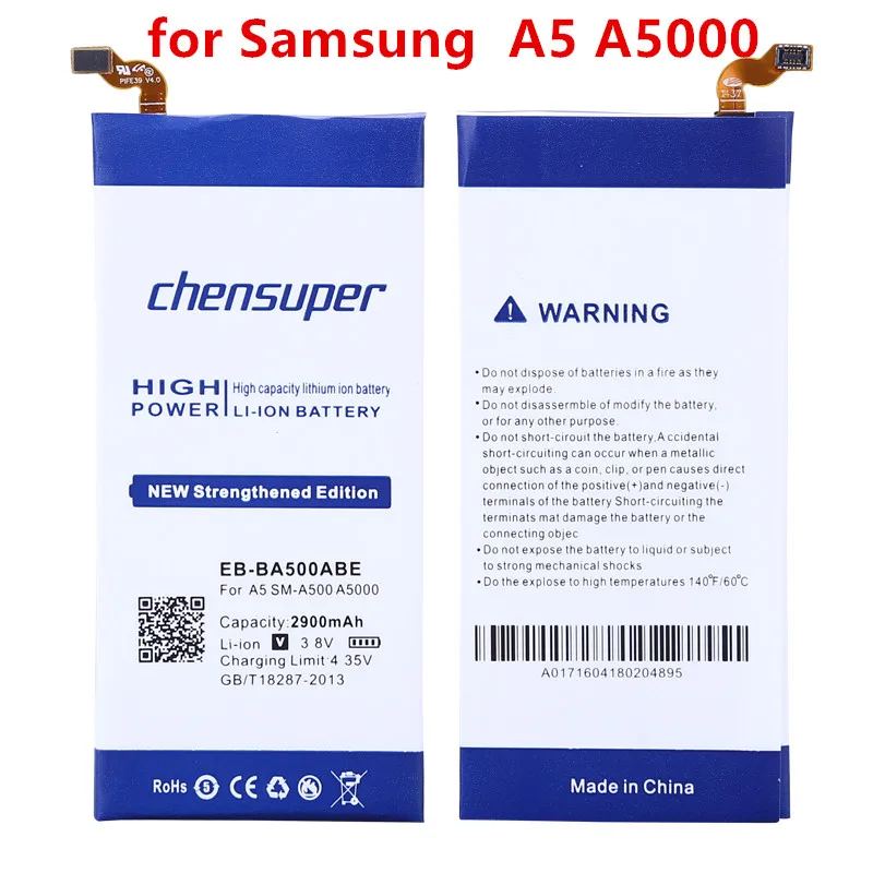 chensuper 3400mAh EB-BA500ABE Battery for Samsung Galaxy A5 2015 A5000 A5009 A500F A500H SM-A500F A500K SM-A500FU SM-A500