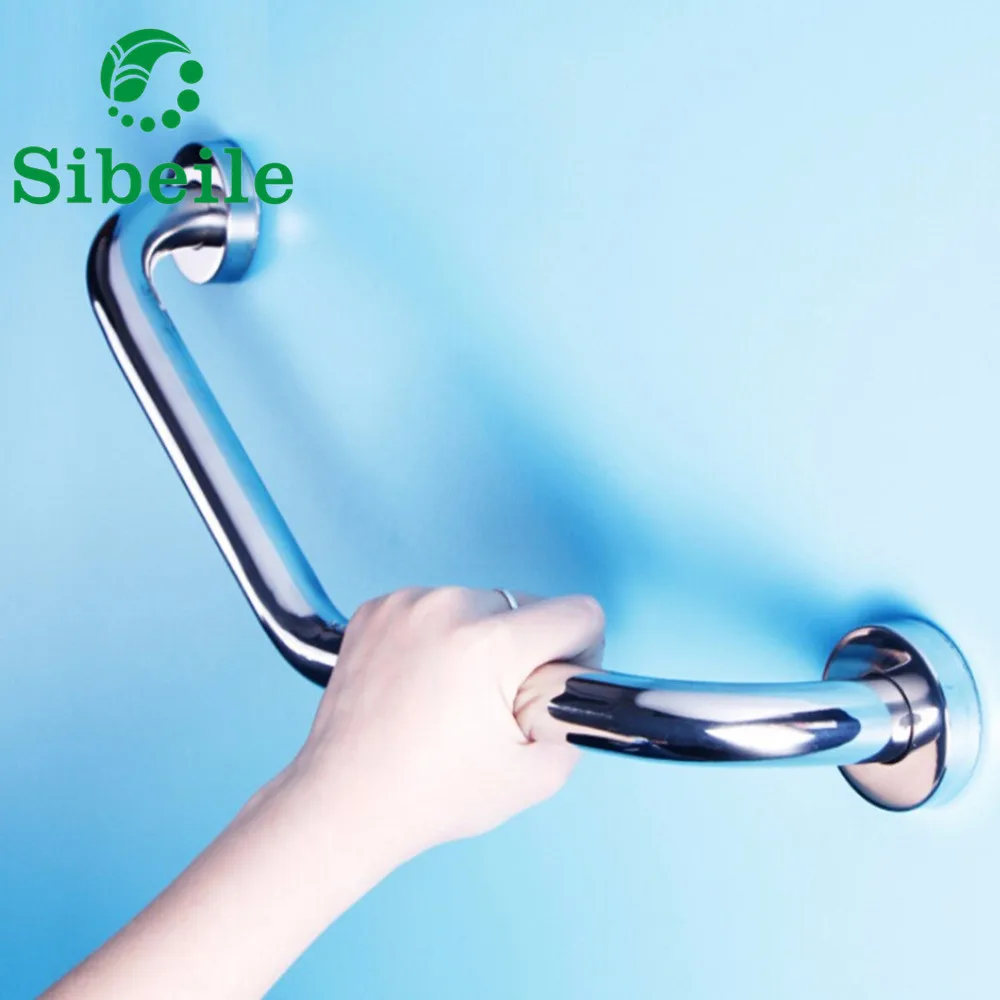 

SBLE 304 Stainless Steel Toilet Bathtub Handrail Silver Chrome Wall Mount Bathroom Grab Bars for Elderly Safety Helping Handle