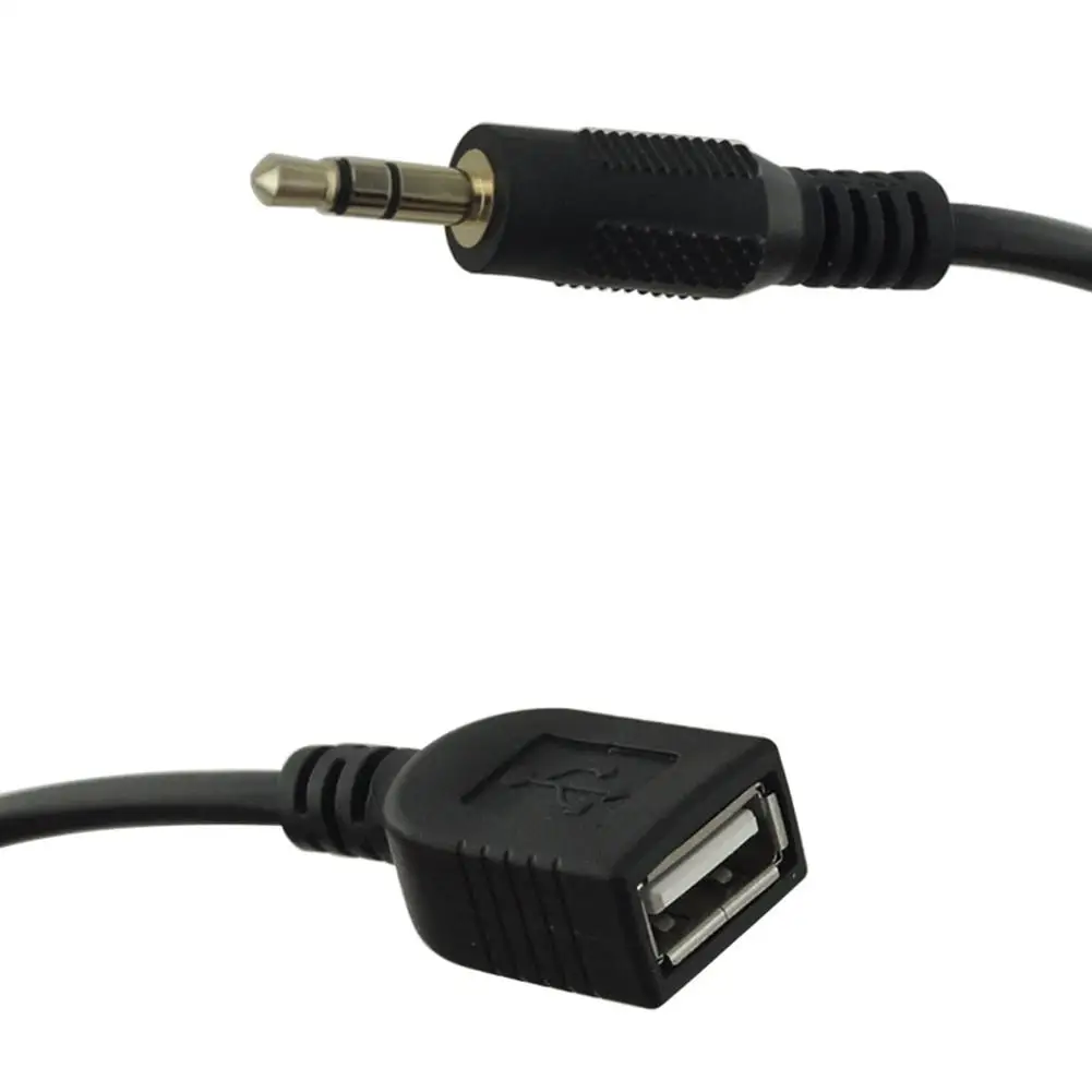 2 in1 3.5MM + USB Plug Audio Adapter Cable Kia Aux CablePlayer to MP3 For Hyundai Kia Sportage