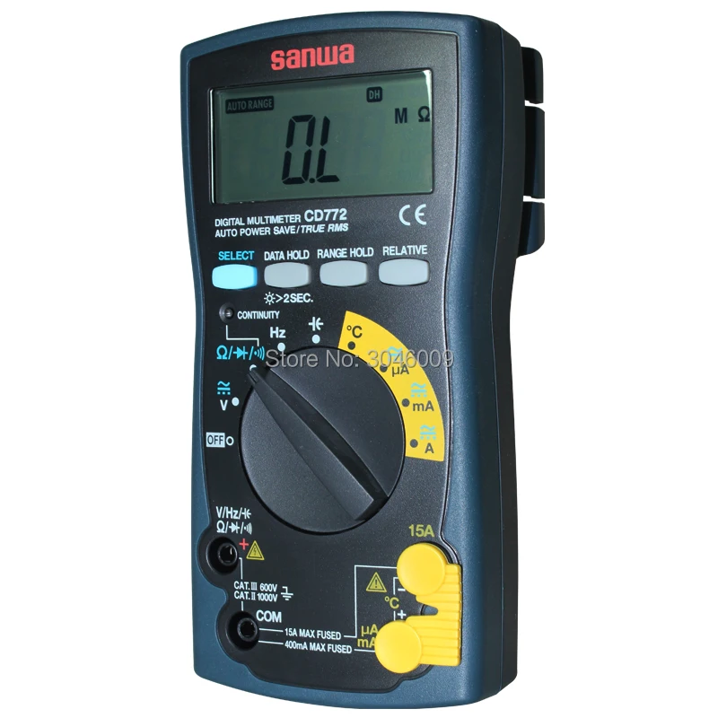 Japan sanwa CD772 Standard True RMS Digital Multimeter with Backlight Resistor/Capacitor/Frequency/Diode/Temperature Test