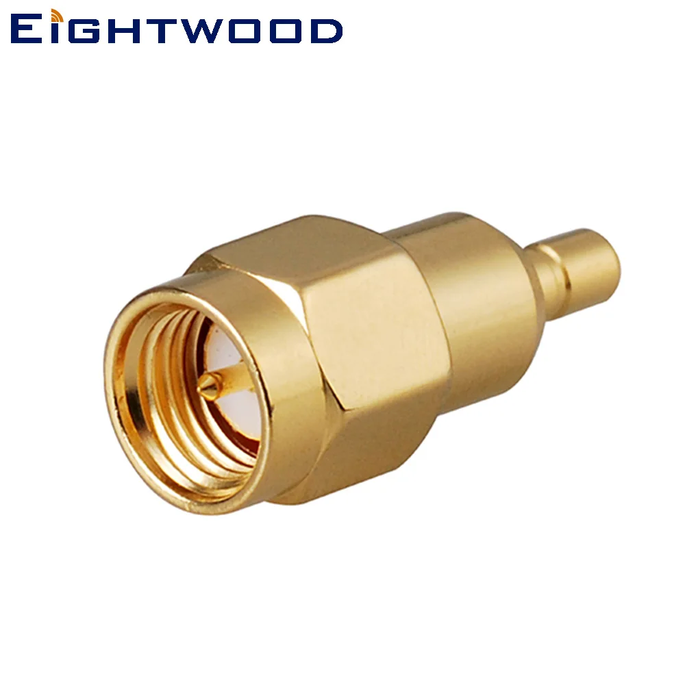 Eightwood 5PCS SMA to SSMB RF Coaxial Adapter SMA Plug Male to SSMB Jack Female Connector RF Wifi