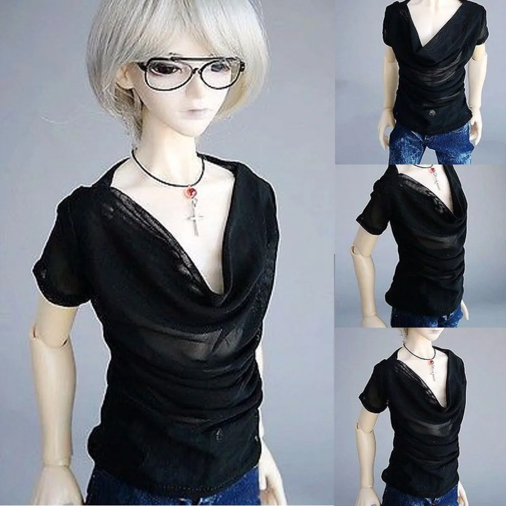 

[wamami] 06# Black Short-Sleeve Vest/T-Shirt/Outfit SD17 DZ70 70cm BJD Dollfie