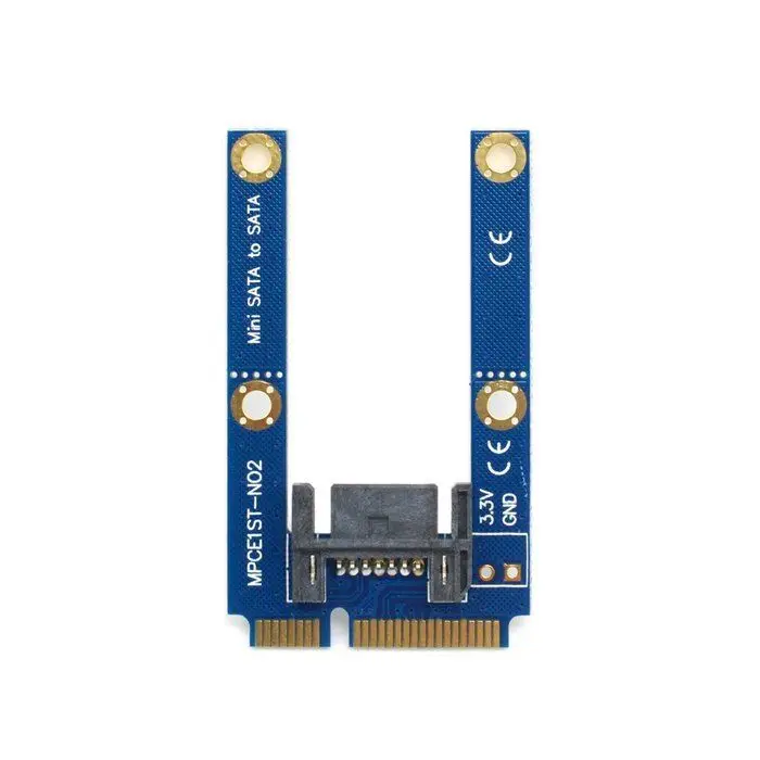 50mm Mini PCI-E mSATA SSD to SATA 7pin Hard Disk Drive PCBA Extension Adapter