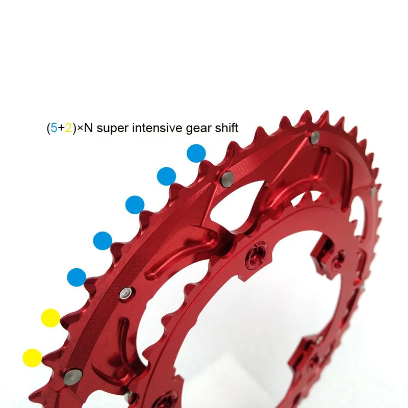 Bicycle parts 7075-T6 Aerospace aluminum Chainring 110BCD Oval 50/35T Chainwheel Ultralight Ellipse Climbing Power Chainwheel