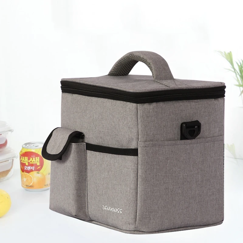 DENUONISS Insulated Leakproof Lunch Bag Lunch Box For Adults Kids, Stylish Cooler Bag for Office School Picnic Adjustable