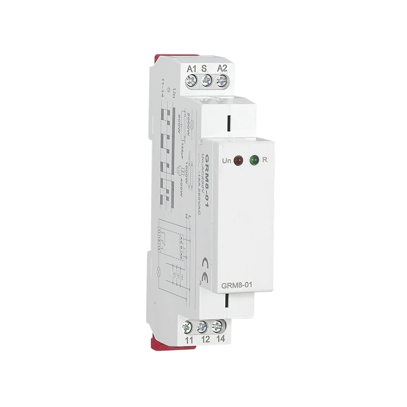 Din Rail 3 Phase SPDT 16A AC 230V DC 12V 24V Impluse Relay Electronic Step Relay Memory Latching Relay GRM8