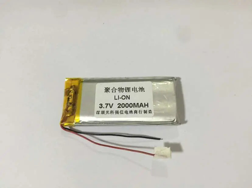 Nova capacidade total 3.7 v de polímero de lítio 803060 2000 mah poder intercom/dispositivo/Mini