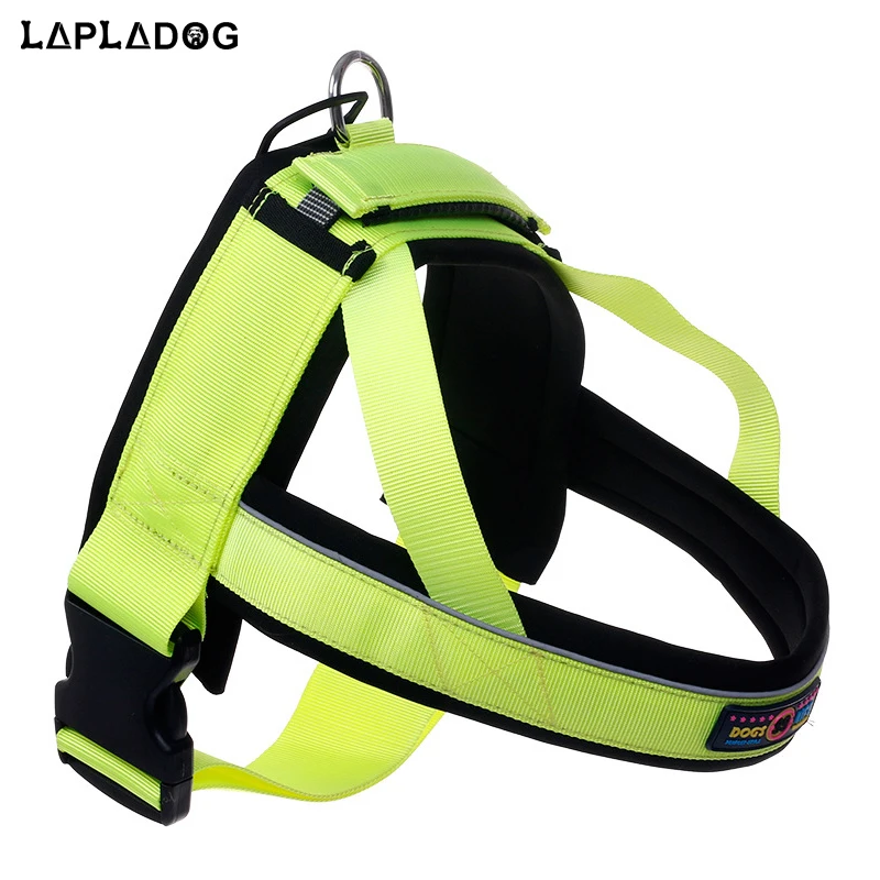 LAPLADOG Large Dog Leash Collar Set Pet Harness Vest Training Leader Walking Chest Rope Leading M-XL Products for Animals ZL377