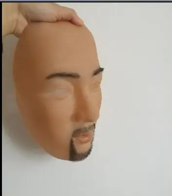 100% Handmade Silicone Sexy And Sweet Half Female&Male Face Mask Ching Crossdress Mask Crossdresser Doll Realistic Skin Mask Toy