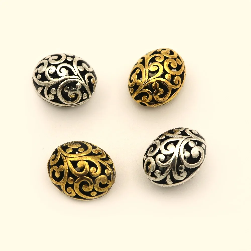 5 teile/los Oval Aushöhlen Lose Spacer Perlen Für Schmuck Finden Handgemachten Schmuck Diy Halskette Zubehör Großhandel Versorgung – Detail 2