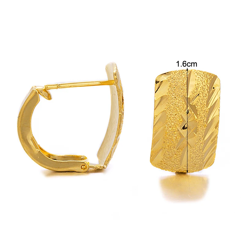 Ethlyn Jewelry Wholesale Africa Clip Earrings for Women Girl Gold Color Arab Middle Eastern Jewelry for Mom Gift Ethnic Flavor