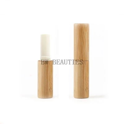 

100Pcs/Lot 4g bamboo empty lip gross container lipstick tube DIY container,5ml lip balm tubes bamboo lipstick tube