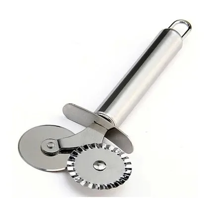 Stainless Steel Pizza Knife Double Wheels Hob Cutter Creatives Kitchen Knife For Pizza Dough Pasta Pastry Kitchen Accessories