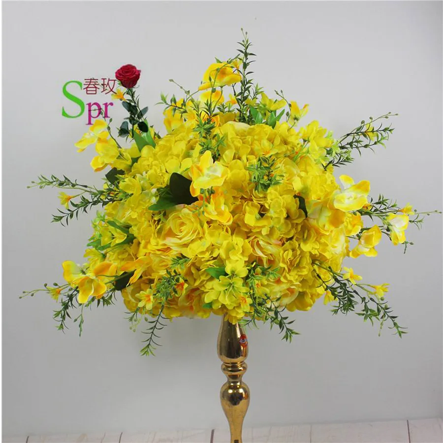 

SPR Wedding Centerpieces Decorative Garland Arrangement Decoration Ball Rose Artificial Flower Table Runner