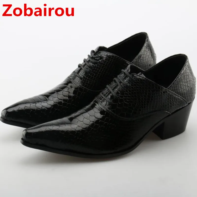 

Chaussure Homme Alligator Shoes For Men Genuine Leather Mens Shoes High Heels Pointed Toe Classic Italian Shoes Brands Oxford