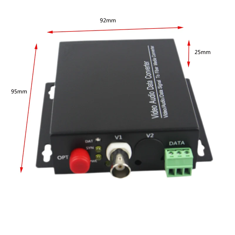 Imagem -04 - Conversores de Mídia Óptica de Fibra de Vídeo1 Receptor de Transmissor Bnc Rs485 Único Modo de Dados 20km para o Sistema de Vigilância do Cctv ch