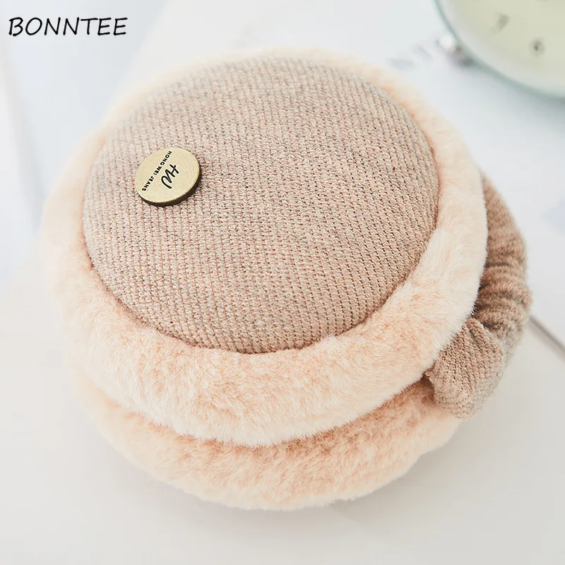 Earmuffs Women 2020 Winter Elegant Aesthetic Simple Solid Cotton Plush Womens Ear Warmers Lovely Korean Style Ladies Earmuff