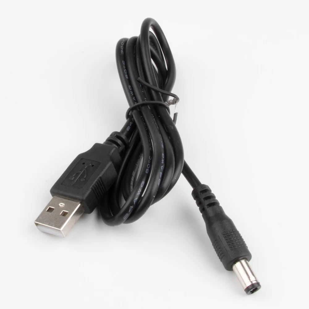 USB to DC Power Plug Barrel Jack 5v Converter Adapter 5.5*2.5mm/5525 5.5/2.1 5.5 x 2.1mm Pole Connector Cable