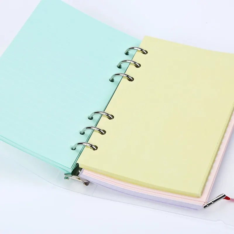 

A5/A6 Colorful 40 Sheets Notebook Blank Filler Paper Standard 6 Holes Inside Pages Student Stationery office school supplies