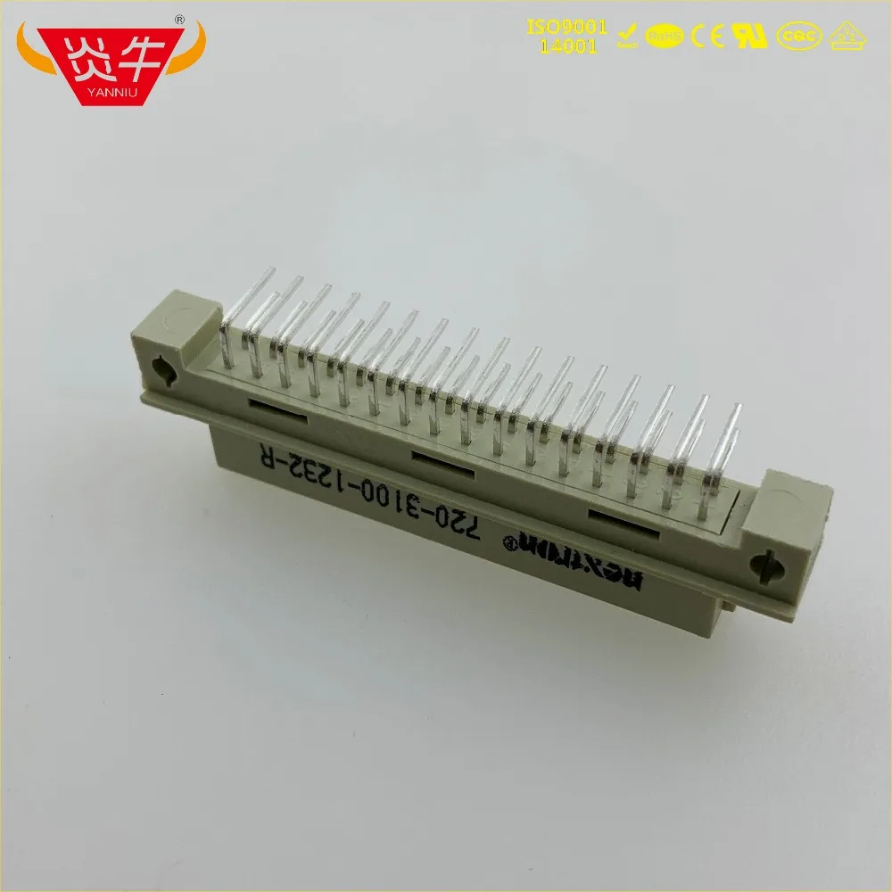 50Pcs 232 DIN41612 DIN CONNECTOR 710-3100-1232-R 2*16P 32PIN FEMALE RIGHT ANGLE PINS EUROPEAN SOCKET 9001-38321COOA NEXTRON