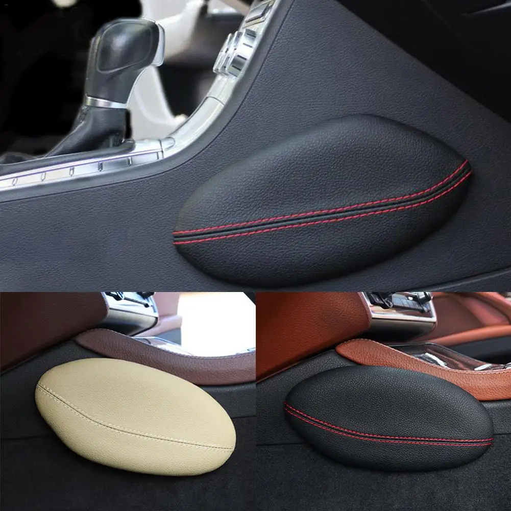 Car Foot Support Pillow Leg Support Car Seat Cushion Leather Leg Cushion Knee Pad Thigh Support Pillow Interior Car Accessories