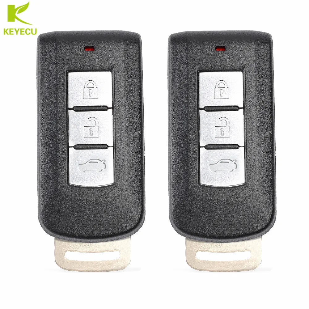 

KEYECU 2PCSX Replacement Smart Remote Key 3 Buttons 433MHz PCF7952 Chip for Mitsubishi Lancer 2008-2018 G8D-644M-KEY-E, 8637A662