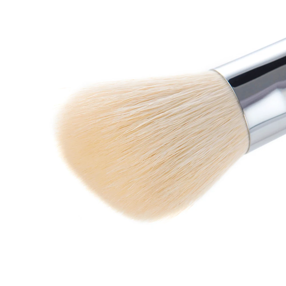 Jessup Large Angled Contour Single Makeup Brush Face 1Pcs Synthetic Hair Black-Silver Professionals and Beginner Cosmetic 168