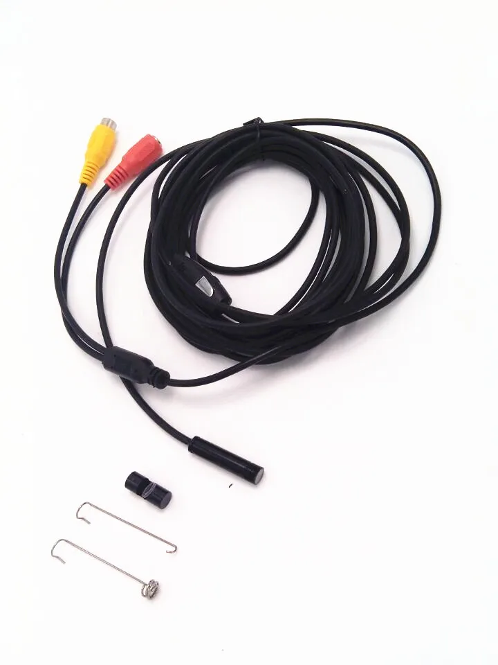 5M 8mm Diameter AV Endoscope Camera 6 LED Illumination CMOS Borescope Inspection Otoscope TVL Digital Microscope