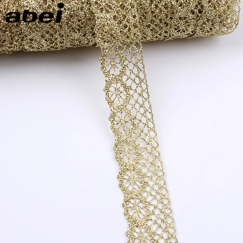 5Yards Gold Silver Lace Trims Diy Cosplay Stage Performance Clothes Dress Fabric Handmade Lace Ribbon Garment Accessories