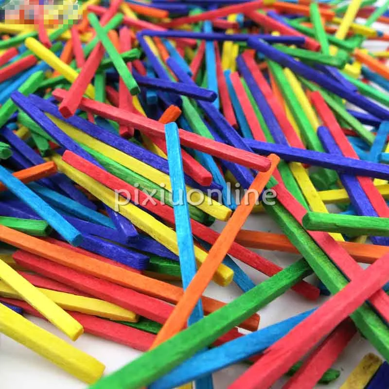 

1000pcs/Pack J157 Colorful Wood Stick 2.2*2.2*50mm Small Matchstick Free SHipping Russia