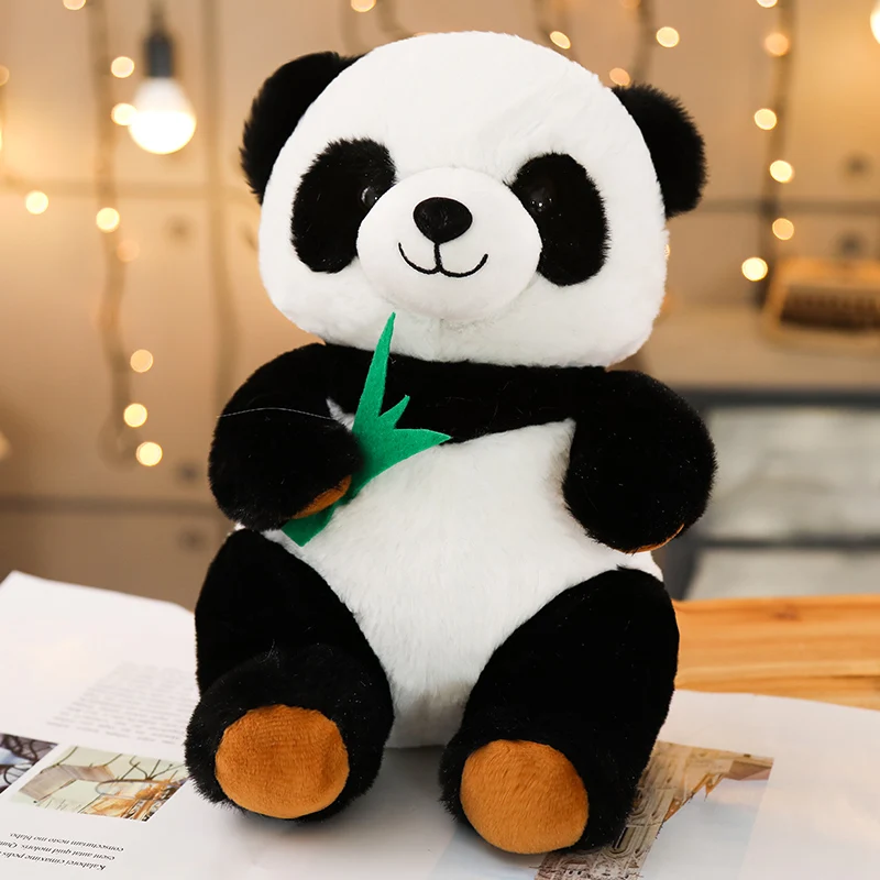 Caliente nuevo 1pc 30/40/50cm Panda de dibujos animados de bambú de peluche muñeco de Animal suave para niños bebé niñas encantador juguete de regalo