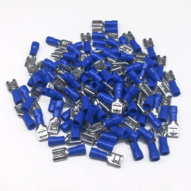 200pcs 500pcs FDD1 FDD2-250 Cold Pressing Female Splice Terminal Plug Crimp Wire Cable Connector Electric Sertir Wire Adapter