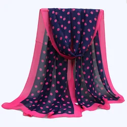 Chiffon polka dot cachecol xale para mulher envoltórios envoltório hijab capa verão cachecóis inverno sciarpa e mujer stoles scarfs schal xales