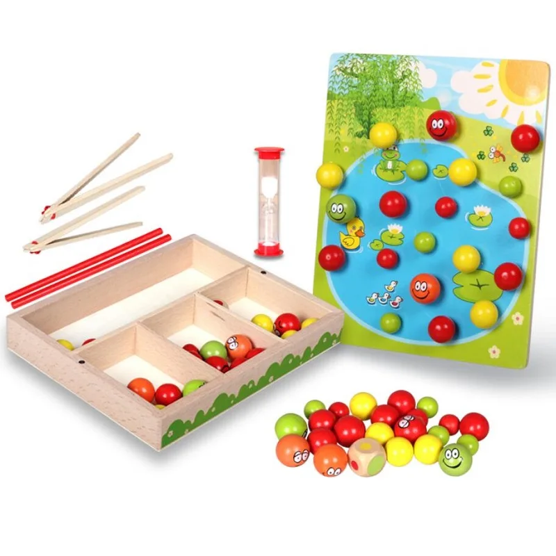 Montessori Giảng Thời Thơ Ấu Đồ Chơi Giáo Dục Đào Tạo Kẹp Hạt Montessori Toán 2-3-4-5 Năm tuổi Cô Gái