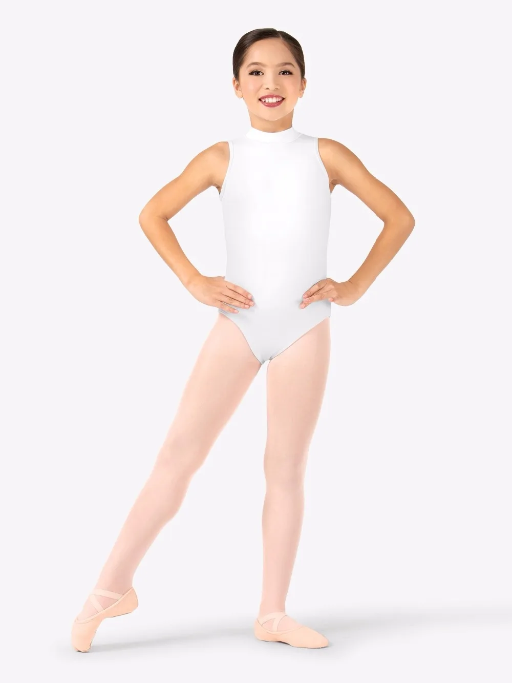 New Arrival Toddler Kids Ballet Leotards  Spandex Sleeveless Turtleneck Leotard Girls Gymnastics Yoga Costumes