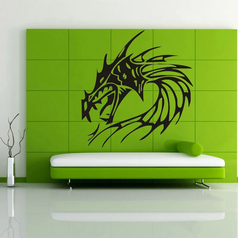 Fire Dragon Head Wall Sticker Home Decorative Stickers Living Room Wall Pictures Quote Wallpaper