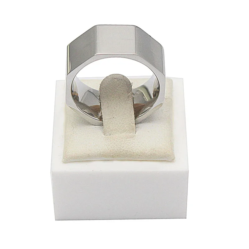 Finger Ring Stainless Steel Ring Women Fashion Jewelry Ring Best Present Wide Silver Color Irregular Ring for Women