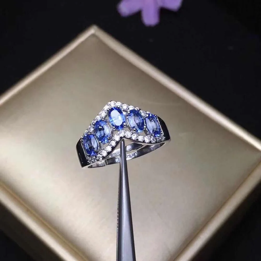 925 Sterling Silver tanzanite Ring For Gift Party Wedding September Birthstone Ring