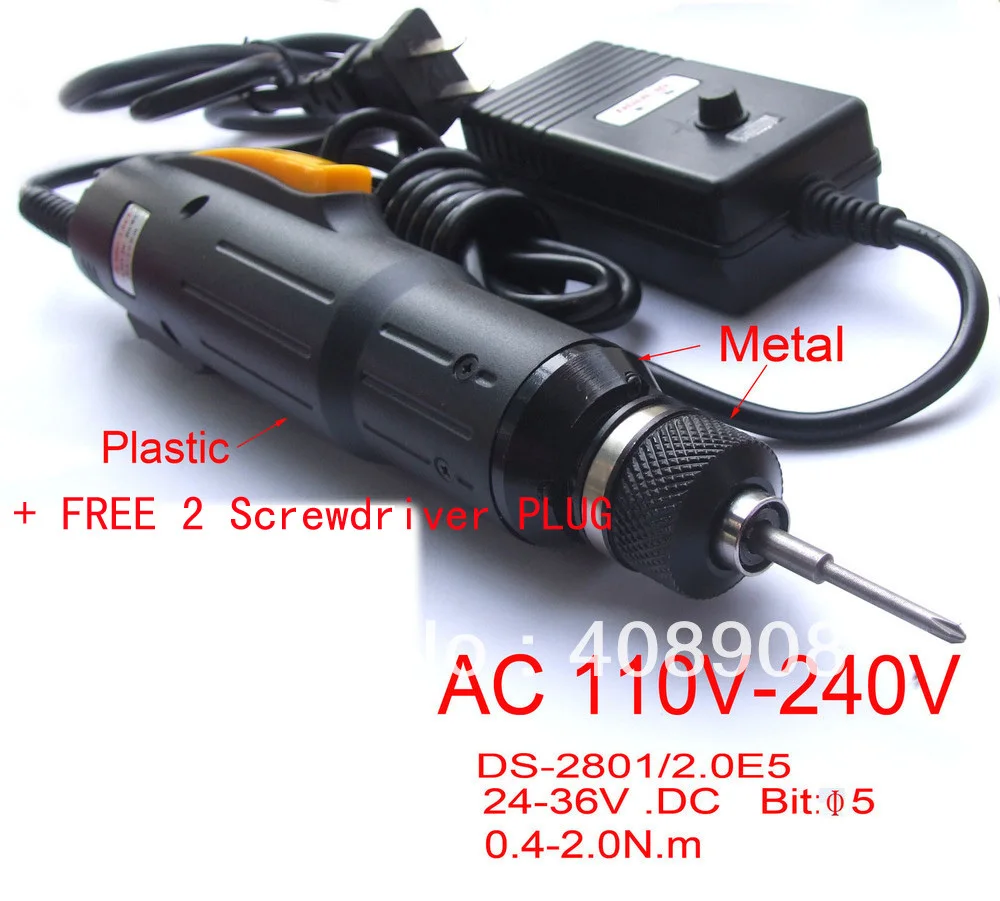 1 Sets AC 110V or 220V Electric Screwdriver Tool + FREE 2 pcs common Screwdriver PLUG