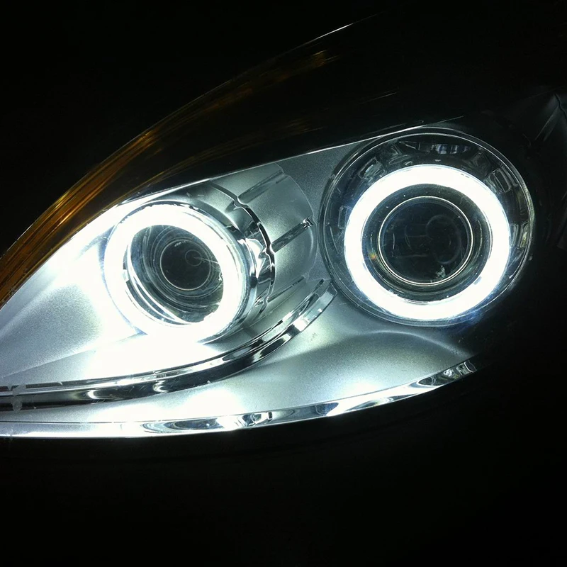 2 Pcs Car Angel Eyes  Auto Halo Rings COB 60mm 70mm 80mm 90mm100mm 110mm 120mm  Angel Eye Car Headlight Motorcycle White 12V Led