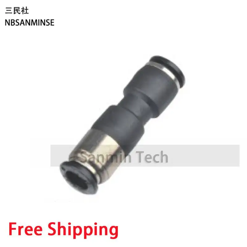 10Pcs/Lot SPU Pneumatic Fitting Union Straight Air Pneumatic Push In Self-Sealing Stop Valve Check Valve NBSANMINSE