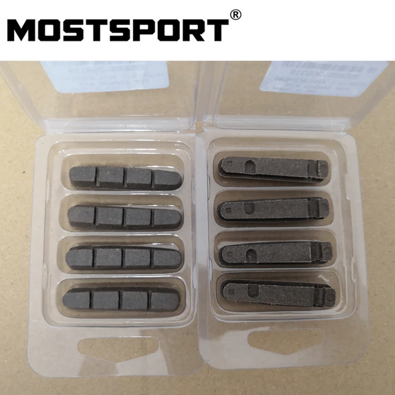 

MOSTSPORT Brake Pads For Carbon Rims/Wheels Shimano/Campy Top Quality To Stop and Low Temperature Brake MSBP18 MADE IN TAIWAN