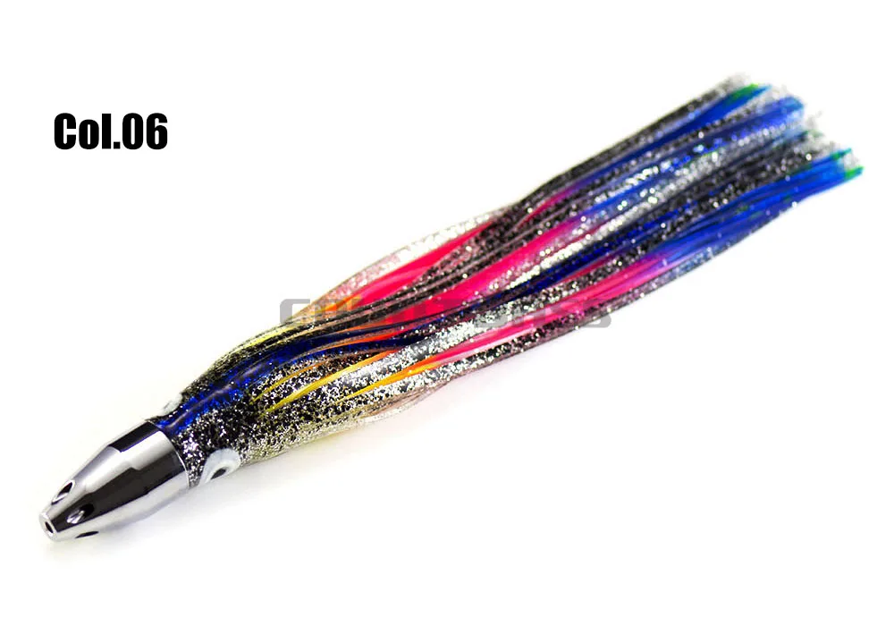 COUNTBASS 1pc Spiel Angeln Trolling Köder 7,8 unzen Bullet Jet Kopf mit Tintenfisch Rock, Thunfisch Wahoo Marline Segelfisch Kinfish Köder – Detail 11