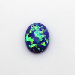 hyacinthine opal stone loose beads gemstones oval shape flat base cabochon created gemstone for jewelry DIY violaceous stones