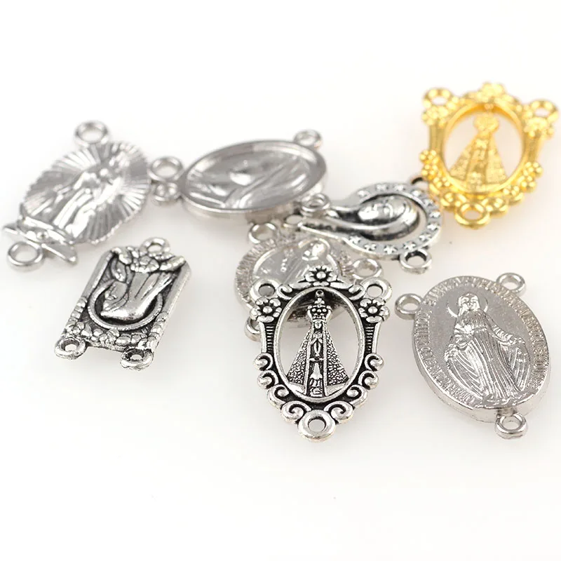 20pcs Religious Charms Three Holes Necklace Link Charm Pendants Jewelry Making DIY Jewelry accessories