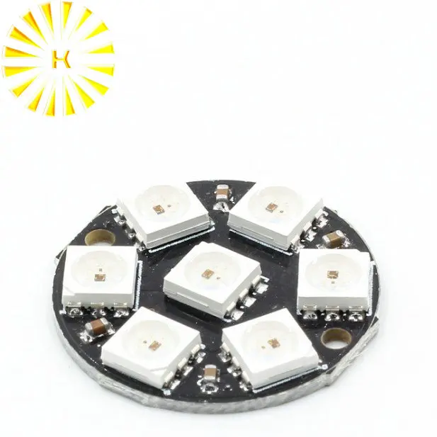 7 bits 7 bits LED WS2812 5050 RGB LED anillo de luz con controladores integrados para Arduino