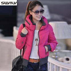 Frauen Baumwolle Padded Winter Mantel Weibliche Kurze Jacke Koreanische Neue Frühling 2015 Zipper Stitching Parkas Mujer Invierno