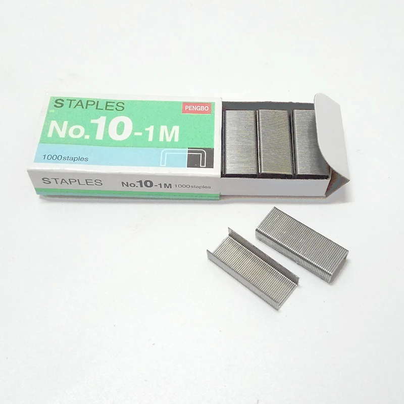 1 scatola D\'argento Grapadora Grapas Graffette Cancelleria Per Ufficio Fiocco No.10 Ufficio di Rilegatura Forniture Normale Staples Metallo Tapetool