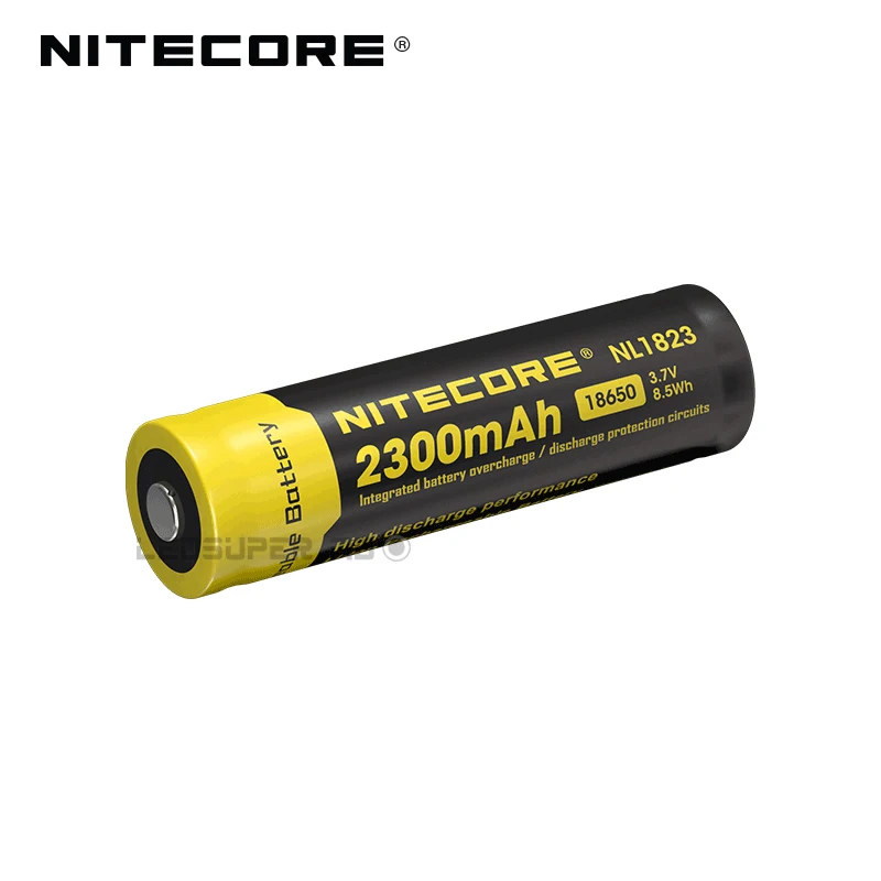 

2 PCS Original Nitecore NL1823 2300mAh 3.7V Rechargeable 18650 Li ion Battery for LED Flashlight